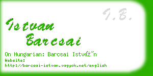 istvan barcsai business card